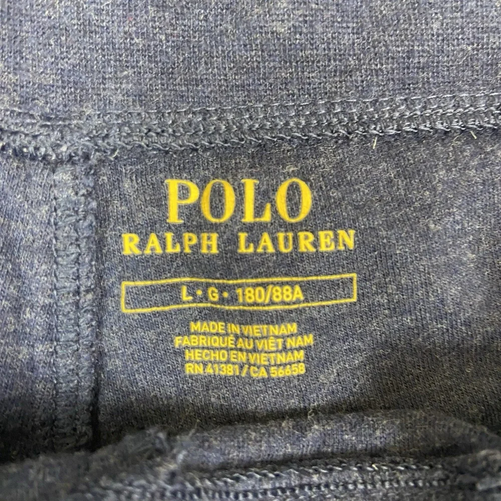 Polo Ralph Lauren Jogger Sweatpants Mens Large Blue Drawstring Lounge Pants Pony